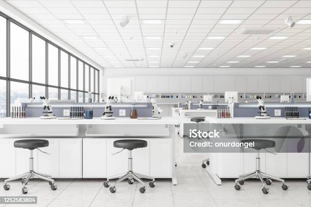 High Tech Laboratory Stock Photo - Download Image Now - Laboratory, Classroom, No People