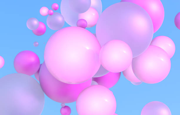 istock Abstract geometric 3d art background with pink sphere. 1252589608