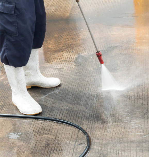 istock Cleaning with high pressure water jet. 1252593689