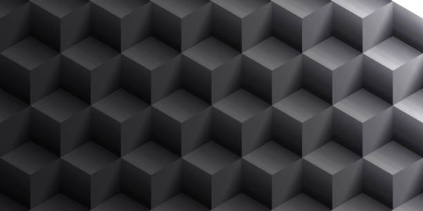 абстрактный серый фон - геометрическая текстура - block stack stacking cube stock illustrations