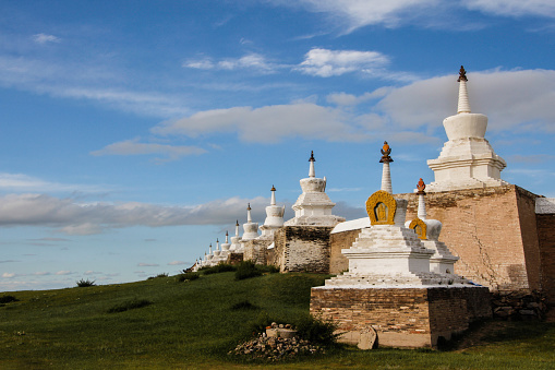 Erdene Zuu Buddhist monastery, located in Karakorum, the ancient capital of the Mongol Empire