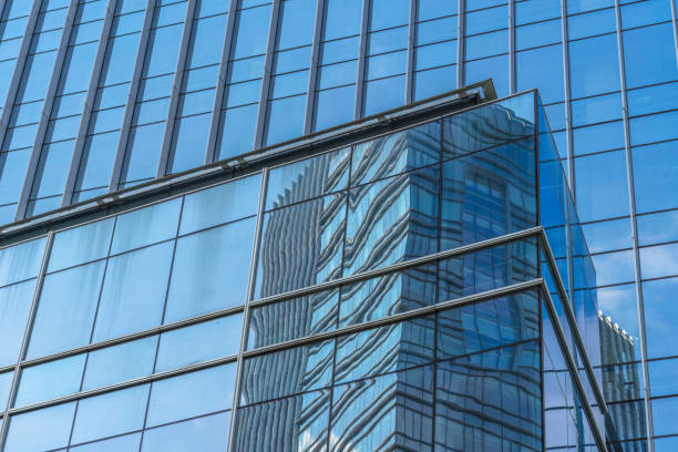 istock Modern architecture tone close Up in blue tone 1252608957