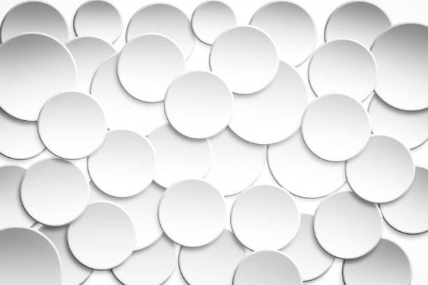 istock Abstract 3D Circle background in white and bright tone 1252609808