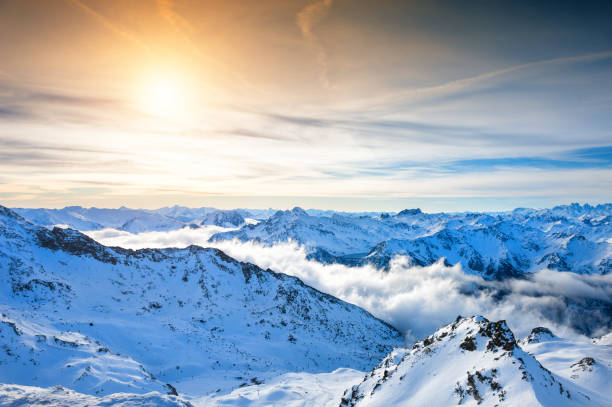 istock Ski resort in winter mountains. 1252611123