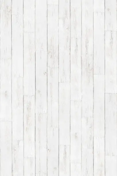 Photo of White wood background plank
