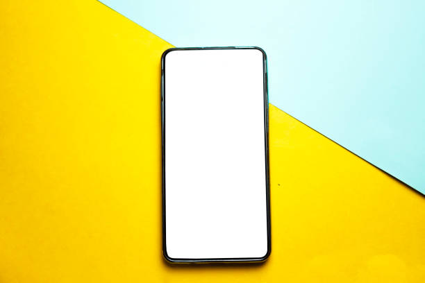 istock Mobile smartphone isolated on colorful background 1252614851