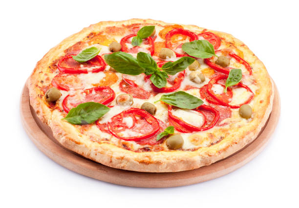 istock Delicious pizza isolated on white background 1252616512