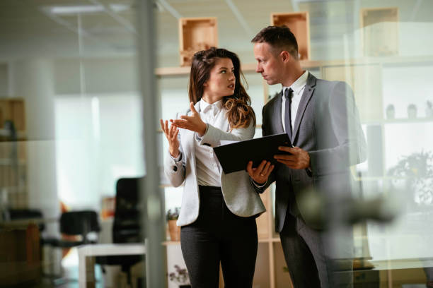 istock Businessman explaining his new plan to his partner. 1252619740