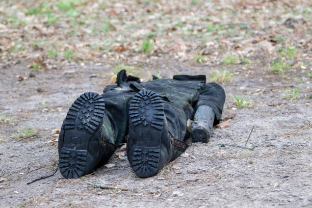 istock Layout of a man for rescue training. 1252619747