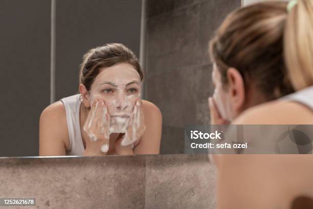 Facial Mask Beauty Product Stock Photo - Download Image Now - Human Face, Washing Face, Facial Mask - Beauty Product