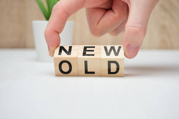 istock Concept change old is new on wooden blocks. 1252625195