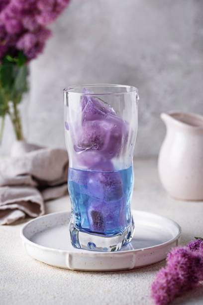 istock Purple ice from Butterfly pea in glass 1252625615