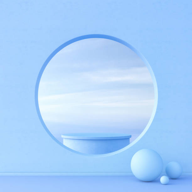 istock Abstract Blue Scene for Product Presentation 1252645274