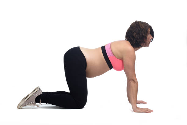 istock A pregnant woman doing exercise 1252651349