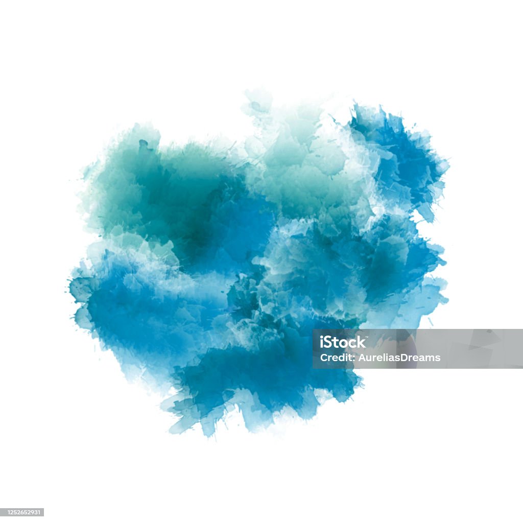 Vẽ Nghệ Thuật Tông Màu Lục Lam Và Xanh Dương Vết Sơn Nhiều Màu ...