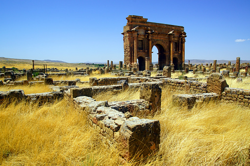 Timgad is a roman colony founded by Emperor Trajan in year 100.\nIt was included in the list of the UNESCO world heritage in 1982.