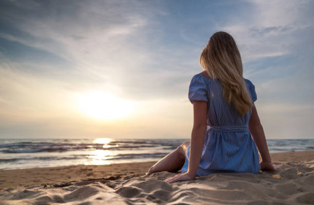 istock Inspiring sunset at summer vacation 1252665626