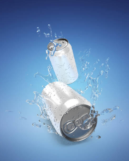 istock Realistic 3d render deink metal box mockup 1252667458