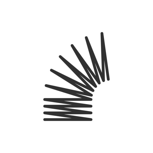 春。リニア アイコン。編集可能なストロークを含む線 - springs spiral flexibility metal点のイラスト素材／クリップアート素材／マンガ素材／アイコン素材