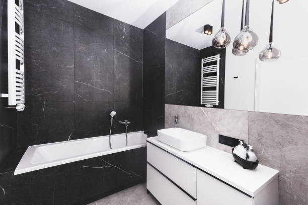 istock Modern new luxury bathroom. Interior design 1252679469