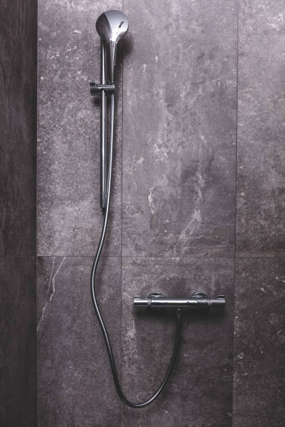 istock Shower in modern new luxury bathroom. 1252679531