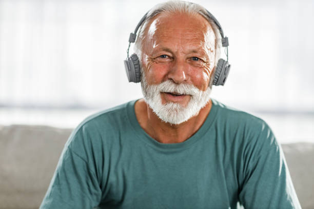 istock Happy senior man having a video call at home. 1252680966