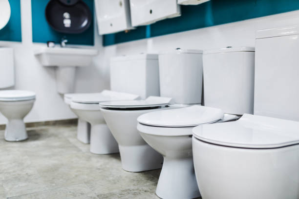 istock Bathroom accessories and tiles store 1252683291