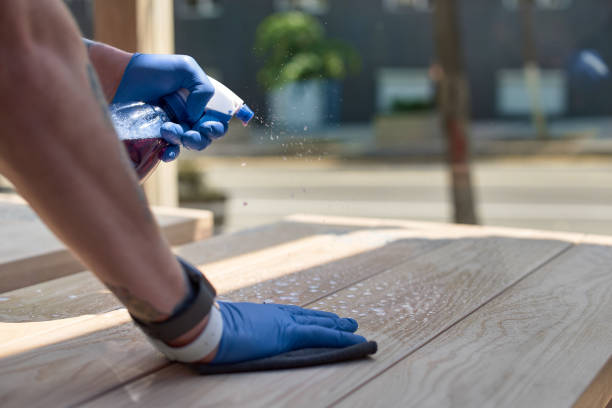istock new normal after lock down due to coronavirus pandemic, Selective focus on the table 1252687440