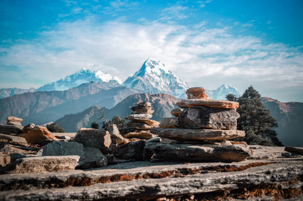 istock Treeking views to Annapurna Base Camp 1252690591