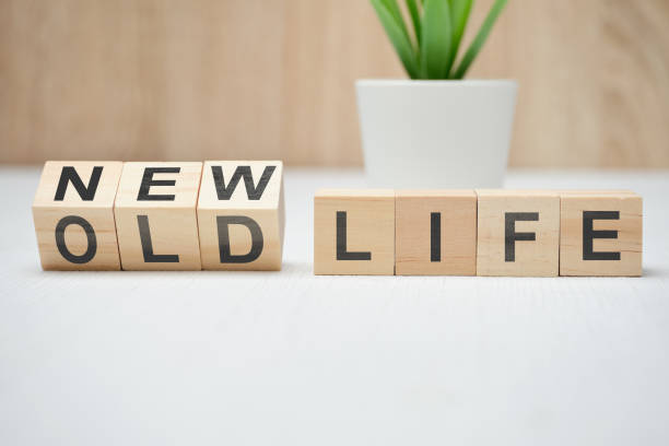 istock Concept of change from old to new life. 1252690979