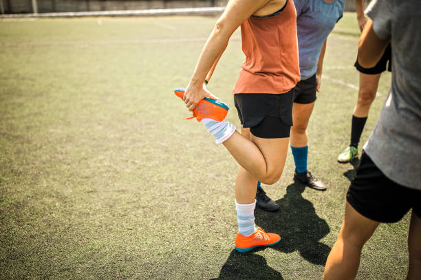 istock Women’s football team on training 1252691121
