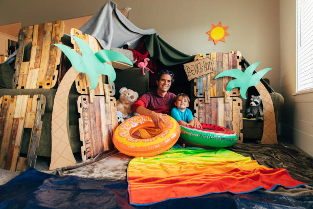 istock Father and Son at Home Beach 1252694012