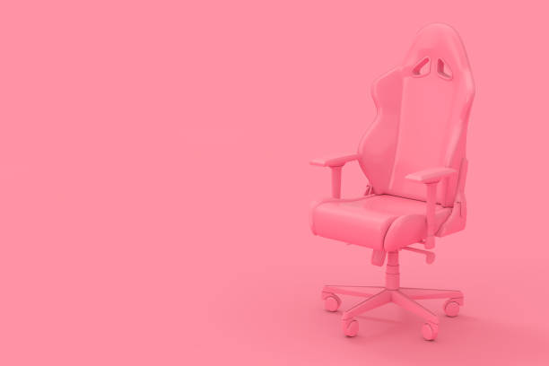 istock Professional Modern Pink Computer Gaming Armchair as Duotone Style. 3d Rendering 1252699219