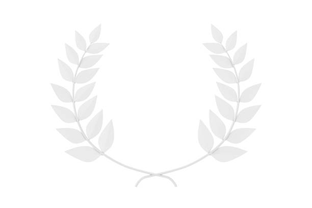 istock White Laurel Wreath Winner Award in Clay Style. 3d Rendering 1252699264