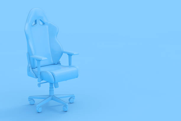 istock Professional Modern Blue Computer Gaming Armchair as Duotone Style. 3d Rendering 1252699266