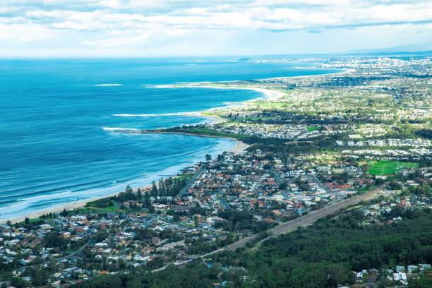 istock Panoramic views of Wattamolla Beach with waterfall tress turquoise blue waters and nice white sandy beach in sydney NSW Australia 1252700254