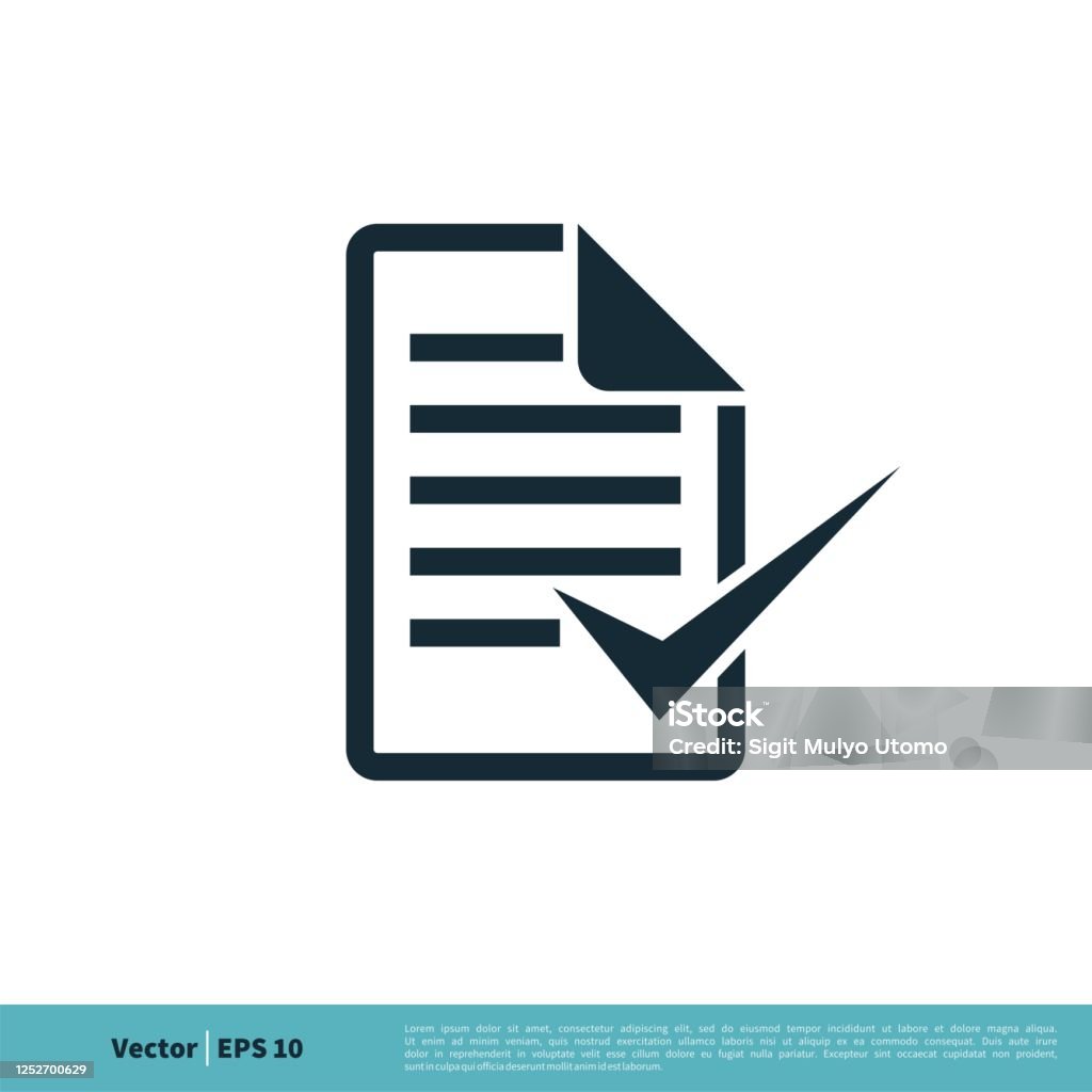 Perjanjian Ikon Kertas Vector Logo Template Desain Ilustrasi Vektor Eps