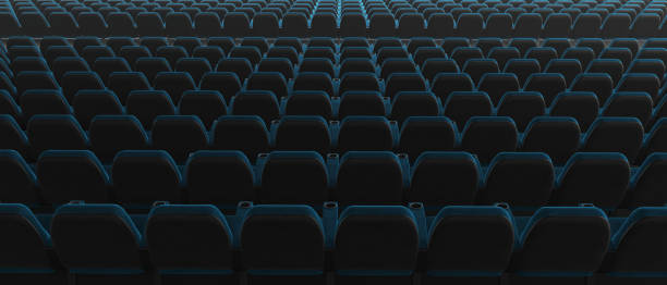 istock Empty concert hall, no visitors event 3D illustration 1252701851