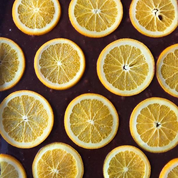 istock Placed oranges for orange chocolate brownie 1252702624