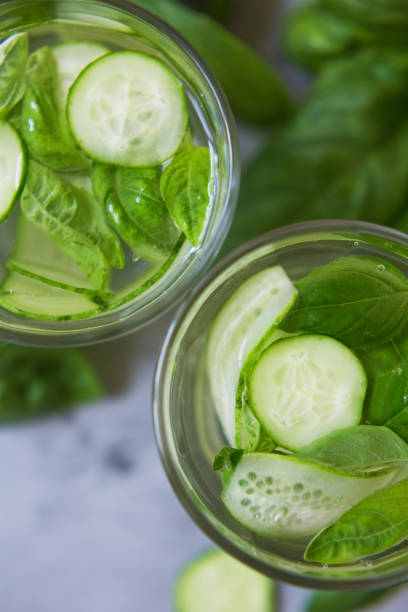 istock Fresh summer green vegetable cocktail 1252702838
