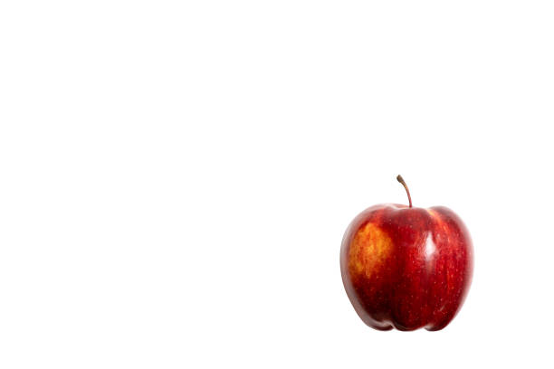 istock Ripe red apple isolated on white background. 1252703067