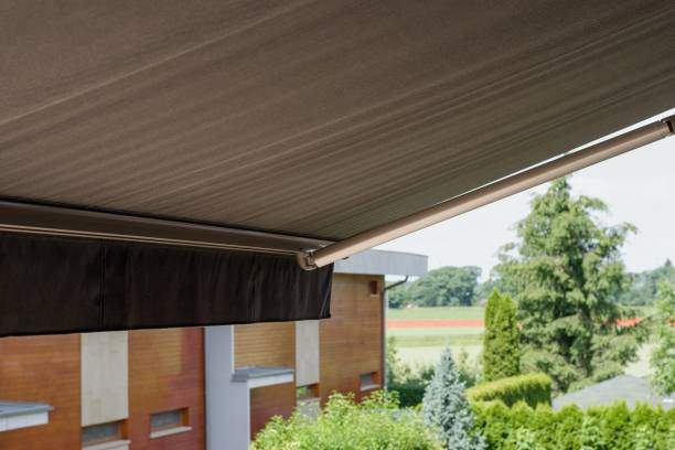 직물 소재, 주거용 주택으로부터 의양 보호 - shade textile roof covering 뉴스 사진 이미지