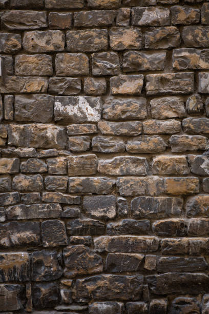 istock Old brickwork pattern. Brick stone wall or surface of building. Retro concept. Grunge concept. Abstract wallpaper, texture or background 1252704271