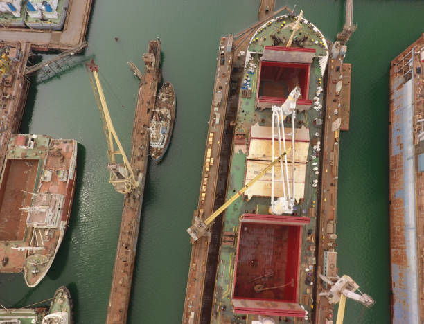 istock repair vessels hull  (ship, tanker) in shipyard 1252704584