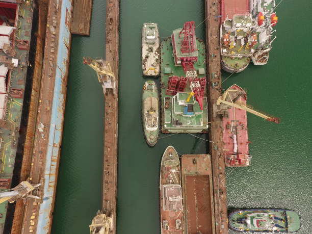 istock repair vessels hull  (ship, tanker) in shipyard 1252704593