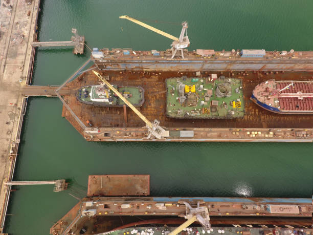 istock repair vessels hull  (ship, tanker) in shipyard 1252704660