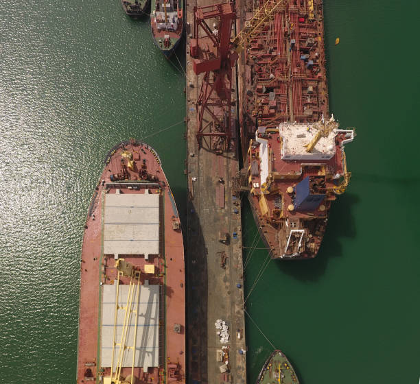 istock repair vessels hull  (ship, tanker) in shipyard 1252704678