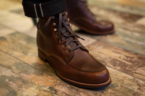 istock Brown leather men