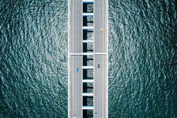 istock Road bridge as seen from above, Hongkong, China 1252710052