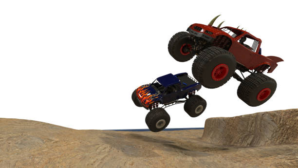 istock Monster truck isolated on white. 1252710126